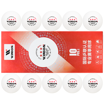 莹恋WINION严选乒乓球三星E40+ 新材料3星专业比赛用白色2盒装(20只)
