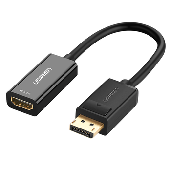 绿联DP转HDMI转接头4K高清DisplayPort公对母视频转换器适用电脑显卡台式机接显示器投影仪连接线40363