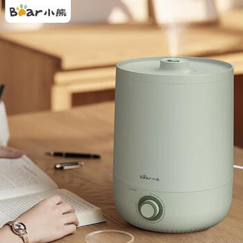 小熊（Bear）加湿器 便携上加水设计加湿器  JSQ-C45S9大口径易清洗银离子抑菌水箱 4.5L大容量 绿色