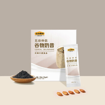 五谷磨房 谷物奶昔五谷杂粮营养早餐燕麦片伴侣200g（25g×8）