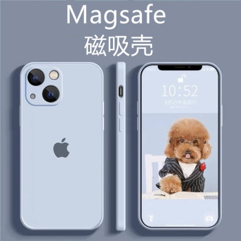 硅胶magsaf防摔iphone12mini镜头全包8p手机壳x烟灰蓝磁吸壳苹果11pro