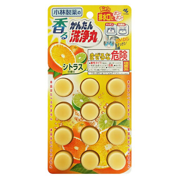 小林制药排水管清道夫柑橘味-12枚  下水道地漏去垢除管道疏通剂 