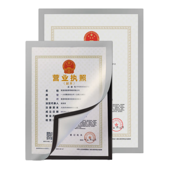 DSB（迪士比）A4磁性展示贴营业执照保护套正本框荣誉证书奖状保护套营业执照展示框 银色1个D12S1