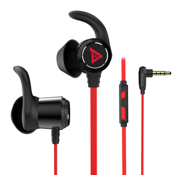 钛度【全网热销】TG10星鲨游戏耳机入耳式 带麦笔记本台式机双孔吃鸡三角洲行动 3.5MM版本 红黑色