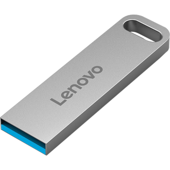 联想（Lenovo）128GB USB3.2 U盘 SX1速芯系列银色 金属耐用 商务办公必备