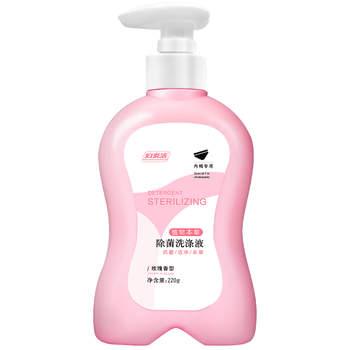 妇炎洁内衣裤洗衣液女士专用祛血渍220g玫瑰香型手洗内裤清洁剂男女通用
