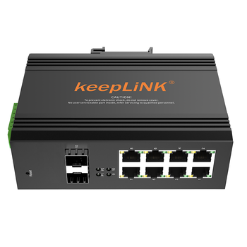 keepLINK   KP-9000-75-2GX8GT-V  环网管理型工业以太网交换机 千兆2光8电