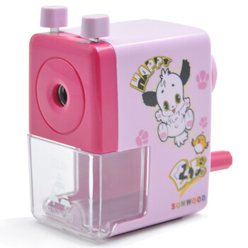 三木（SUNWOOD）卡通手摇削铅笔机/削笔机/削笔器/学生卷笔刀/转笔刀/铅笔刀 粉色 5128