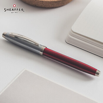 sheaffer宝珠笔 签字笔 签名笔高端轻奢商务练字笔男女定制刻字礼盒伴手礼 100系列 半透红珐琅