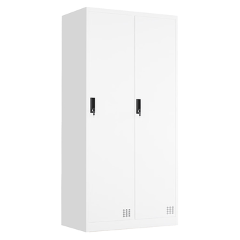 金经金属钢制更衣柜铁皮柜员工柜存包柜暖白二门储物柜升级加厚款