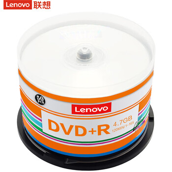 联想（Lenovo）光驱刻录盘 DVD+R 光盘 16速4.7GB 办公系列空白光驱刻录盘 桶装50片 
