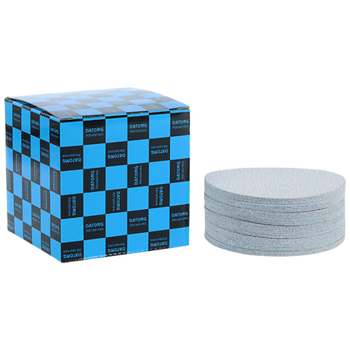 DATONG金牛5寸240目干磨圆形砂纸植绒砂纸片白砂打磨片气磨自粘砂纸片