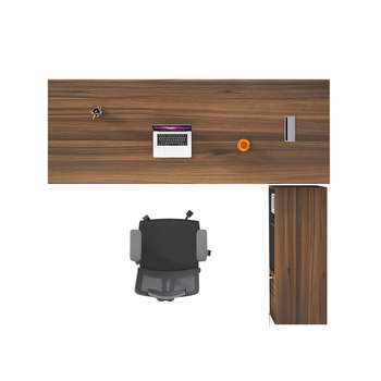 卡奈登钢木结合大班台班桌主管桌经理桌老板桌办公桌1.8米（含柜）AL-70