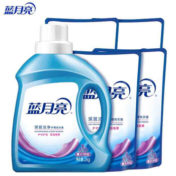 蓝月亮洗衣液机洗手洗套装2kg瓶+1kg*4袋装 薰衣草香深层洁净 超值12斤