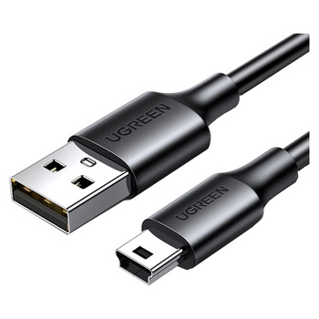 绿联(UGREEN) USB2.0转Mini USB数据线 平板移动硬盘行车记录仪键盘相机摄像机T型口充电连接线 1.5米 10385