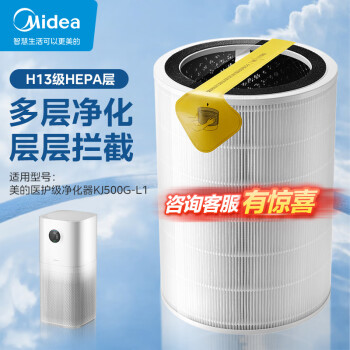 美的（Midea）空气净化器滤芯 分解甲醛 除异味除颗粒物净化器L1原装滤网FC-50F1【配件】