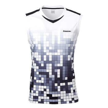 川崎（KAWASAKI）羽毛球服春夏男款训练服速干透气无袖T恤运动背心K1007 白色 L