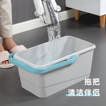 美丽雅拖把清洗桶47.5cm口径长方形胶棉平板大号清洁墩布拖布桶拖把盆 美丽雅拖把清洗桶47.5cm口径长方形胶棉平板大号清洁墩布拖布桶拖把盆