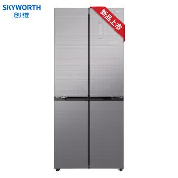 创维（SKYWORTH）419升冰箱双开门 十字多门 变频节能降噪 风冷无霜 彩晶玻璃面板 BCD-419WXGP