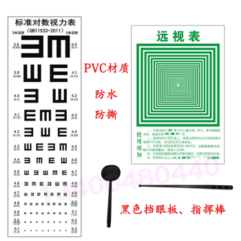 视力表新版国际标准e字对数视力表挂图儿童测视力空军