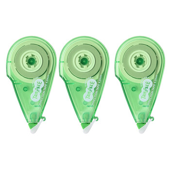 TANOSEE乐如诗 便携装修正带 强吸附力保护盖一体型涂改带改正带修正贴文具套装4.2mm*8m绿色3个TS-CR-904