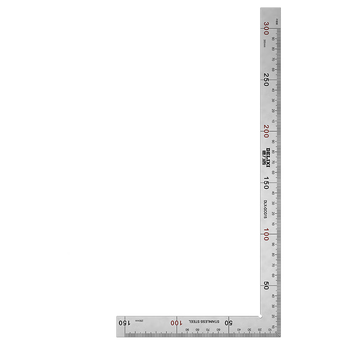 德力西（DELIXI）不锈钢直尺加厚钢直尺套装钢尺高精度刻度尺子金属角尺直角尺