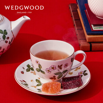 WEDGWOOD威基伍德 野草莓系列骨瓷茶杯碟套装