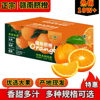 集南鲜 赣南脐橙  江西橙子 新鲜现摘水果脐橙生鲜水果果冻甜橙礼盒整箱 实惠2斤（110-140g）