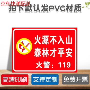 森林防火宣传标识牌林区防护人人有责安全警示牌安全标识牌标志贴标识