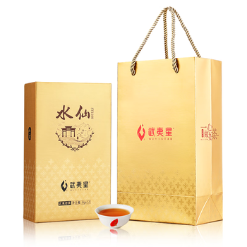 武夷星乌龙茶山语武夷山岩茶水仙醇香96g中火礼盒装节日自饮送礼茶叶