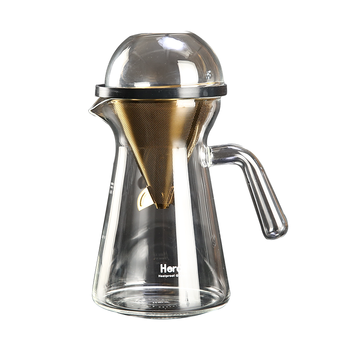 Hero星云手冲咖啡壶咖啡滤杯玻璃分享壶家用滴漏式不锈钢咖啡滤网