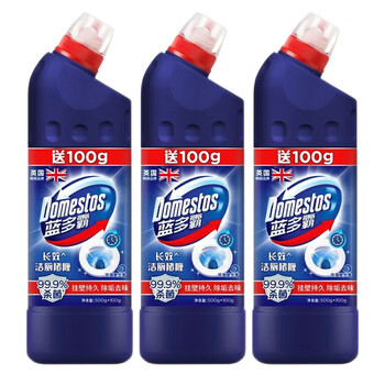 蓝多霸（DOMESTOS） 洁厕剂 长效洁厕啫喱沧海星光香600G*3瓶 除垢去味 马桶清洁剂