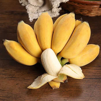  枝头春【需催熟食用】香蕉 新鲜水果小米蕉苹果蕉粉蕉 软糯香甜自然熟 小米蕉5斤--拍2件合并发9斤