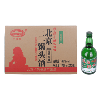 北京二锅头43度浓香750ml750ml12