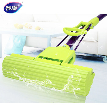 妙洁 拖把 妙洁胶棉拖把卡槽加强型含2个替换头(盒装)