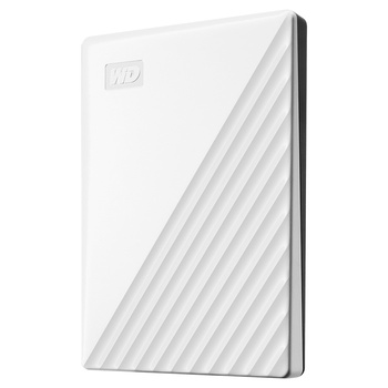 西部数据（WD）4TB 移动硬盘 USB3.0 My Passport随行版2.5英寸 白 机械硬盘 笔记本电脑外接 大容量加密存储