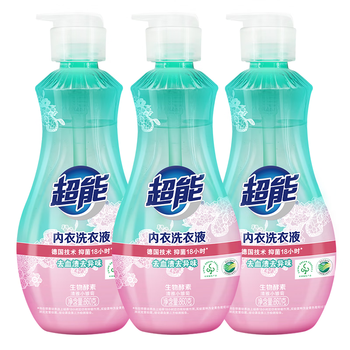 超能 内衣洗衣液5.16斤（860g*3瓶） 清新祛异味 内衣内裤洗 内衣净