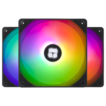 利民（thermalright）TL-C12C-S X3 黑色argb12cm机箱幻彩低噪风扇ARGB 4PIN PWM 1550转速 三连包
