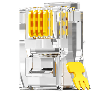 安普康（AMPCOM）电话水晶头4芯 电信工程级6P4C语音电话线连接头高品质RJ11镀金15U电话机接插头30个 AMCAT34030