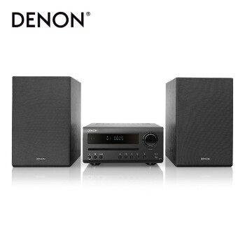 天龙（DENON） D-T1 音箱 音响 迷你音响 CD机 HIFI组合套装 2.0声道 蓝牙 家庭音响一套  黑色