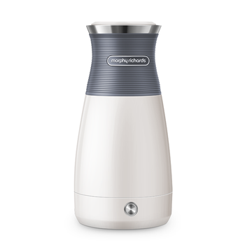 摩飞电器（Morphyrichards）便携式电热水壶烧水壶 家用旅行0.4L便携电水壶随行泡茶办公室养生保温杯电热水杯MR6090灰