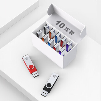 兰科芯（LanKxin）4GB USB2.0 U盘 TB108专业投标U盘 公司企业 招标小容量标签无损电脑优盘10个/盒