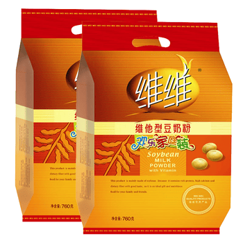 维维维他型豆奶粉760g*2袋营养早餐即食代餐 非转基因大豆 线下同款