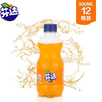 可口可乐 芬达 橙味碳酸饮料 300ml*12瓶 汽水 出游方便装 迷你小瓶去