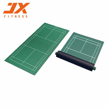 JX FITNESS 运动健身羽毛球场地地胶地垫1套（含羽毛球网架）