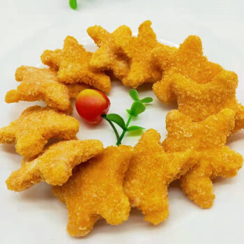 魃鲜星星鸡块幸运星鸡肉块五角星鸡块鸡块油炸小吃1000g