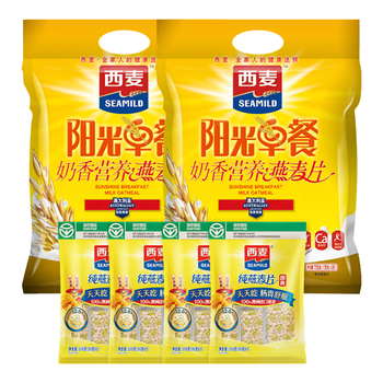 西麦阳光早餐奶香即食燕麦片组合装1820g 早餐营养代餐独立包装