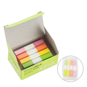 乐如诗（TANOSEE）日本进口便利贴替换装44*6mm索引贴索引纸抽拉盒装便签四色款替芯 10个*120张 TGK-4406B