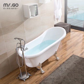 mrgo独立式古典贵妃浴缸1217米亚克力浴缸家用成人浴缸空缸带下水包