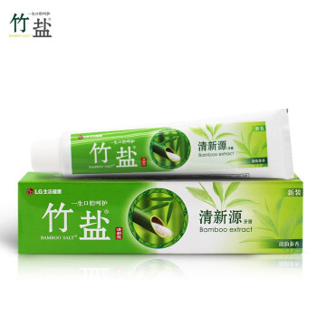 lg竹盐牙膏 清新源牙膏150g(清韵茶香)绿茶精华 竹盐成分 清新口气